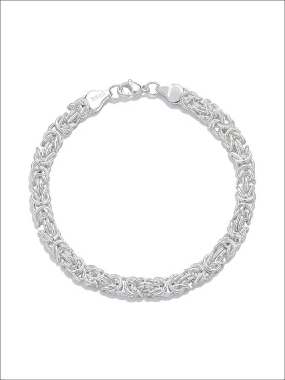 925 Sterling Silver Byzantine Bracelet for Women